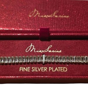 New Mia Sarine Silver Plated Tennis  Bracelet